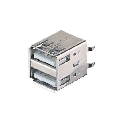 USB 2.0 / 3.0 Jack A Type Male Plug Connector Brass / Phosphor Bronze Contact Material