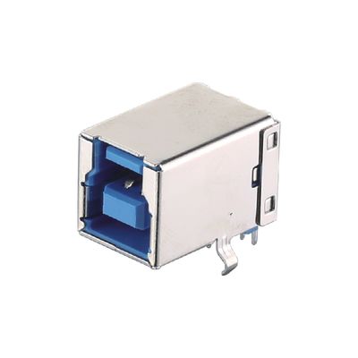 USB 2.0 / 3.0 Jack A Type Male Plug Connector Brass / Phosphor Bronze Contact Material