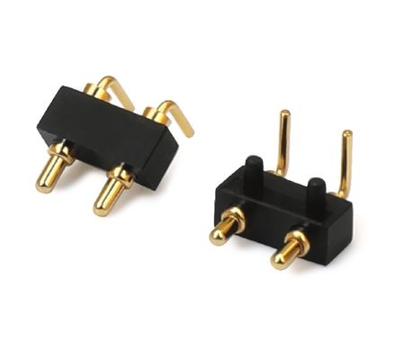 3.0mm 2pin Male Pogopin Single Row Right Angle Dip Pogo Pin Waterproof Connector