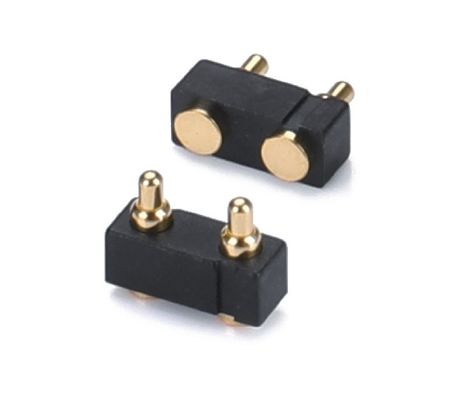 3.0mm 2pin Male Pogopin Single Row Right Angle Dip Pogo Pin Waterproof Connector