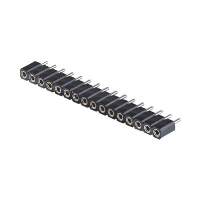 2.54mm Machined Female Header Right Angle SMT SMD Single Row 1-40Pin PCB Connector