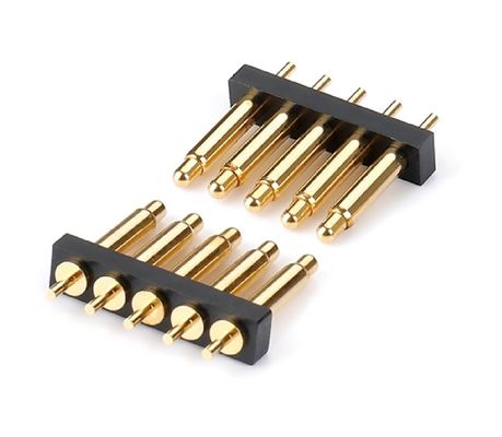 2.54mm Pitch Female 6 Pin PCB Connector Spring Loaded Pogo Pin Connector Smt Type