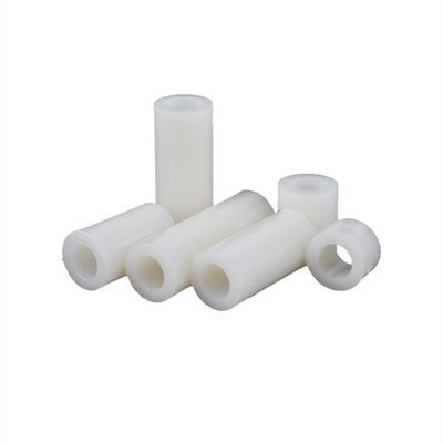 White Nylon Round Plastic Standoff for Through Hole Mounting on Printed Circuit Boards