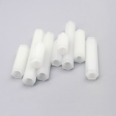 White Nylon Round Plastic Standoff for Through Hole Mounting on Printed Circuit Boards