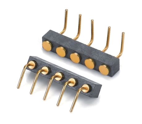 Custom 2.54mm Pitch Spring Loaded Pogo Pin Connector Dip Type  Female Header 10 Pin