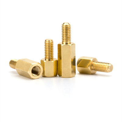 Male Brass Spacer Studs With Metric Thread Internal External Knurled Standoff Customized