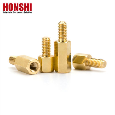 Customized PCB Spacers Brass Threaded Hexagon Studs M2.5 M3 M6 Male Female Standoff