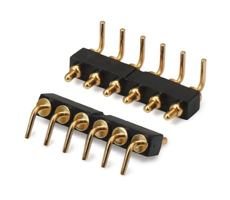 2.54mm Pitch Male 5 Pin PCB Connector Spring Loaded Pogo Pin Connector Dip Type