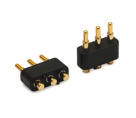 3.0mm pitch 3pin Gold Plated SMT Type Automotive Brass Pogo Pin Connector for pcb