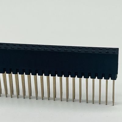 2.54mm Pitch Female Header Connector 8.5mm Height Dual Row 180 Degree Dip For Pcb