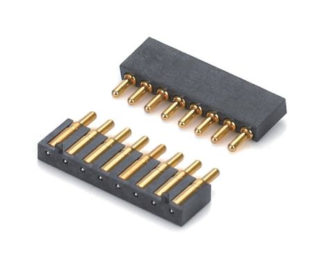 2.5mm Pitch Brass C6801 3 Pin SMT Type Male header Pogo Pin Connector black plastic