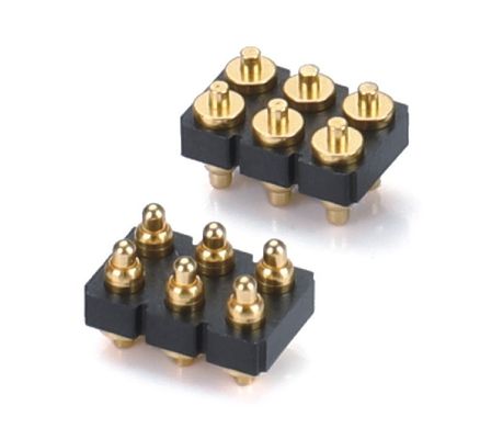 2.0mm 20 Pin Customize Pogo Pin Connector Spring Pin Gold Plated SMT Pogo Connector