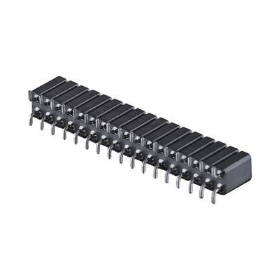 PCB Connector Machined Female Header 2.54mm H7.0mm Right Angle Dual Row 2-80Pin