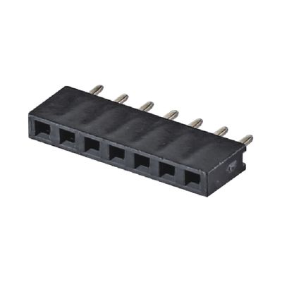 Female Header Connector 1*40 PA6T Black Right Angle Connector 2.54mm Pitch H8.5mm