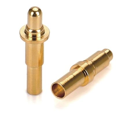 Male Solder 9.5mm Pogo Pin Connector Brass 3.2mm Heigh Spring Loaded Gold Plated
