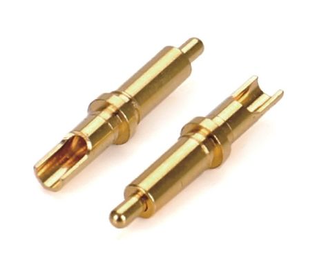 Male Solder 9.5mm Pogo Pin Connector Brass 3.2mm Heigh Spring Loaded Gold Plated