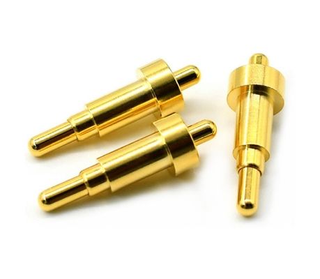 Male Solder 9.5mm Pogo Pin Connector Brass 3.2mm Heigh Spring Loaded Gold Plated