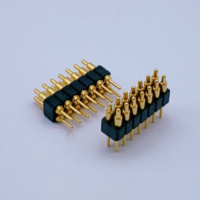 Customized 2.0mm Pitch Brass Pogo Pin 2row 14Pin Spring Loaded Connectors Male Gender