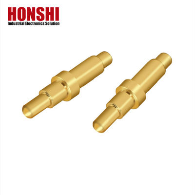 Male Brass Dual Header POGO Pin Spring Loaded Pins With Customized Contact Material