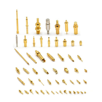 Male Brass Dual Header POGO Pin Spring Loaded Pins With Customized Contact Material
