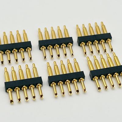Solder Type Pogo Pin Connector 2.54mm Pitch 1x5P Male Spring Loaded Pogo Pin