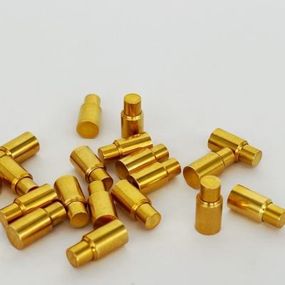 6.0mm C6801 Brass Pogo Pin SMT Connector Soldering Type Gold Plated Customized