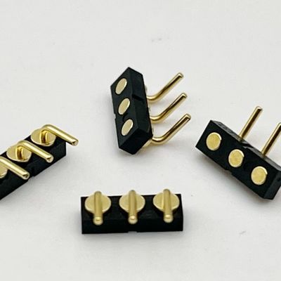 3p 2.54mm Spring Loaded Female Ball Plunger Magnetic Pogo Pin Connector