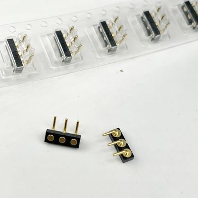 3p 2.54mm Spring Loaded Female Ball Plunger Magnetic Pogo Pin Connector