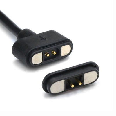 IP67 Waterproof PCB Female Pogo Pin Connector Magnetic Cable with Gold Flash Plating and 50mohm Max Contacts Resistance