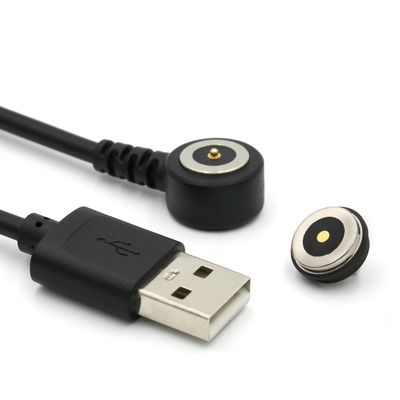 IP67 Waterproof PCB Female Pogo Pin Connector Magnetic Cable with Gold Flash Plating and 50mohm Max Contacts Resistance