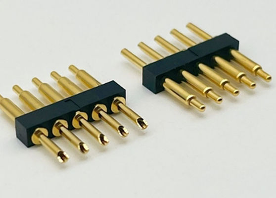 Solder Type Pogo Pin Connector 2.54mm Pitch 1x5P Male Spring Loaded Pogo Pin