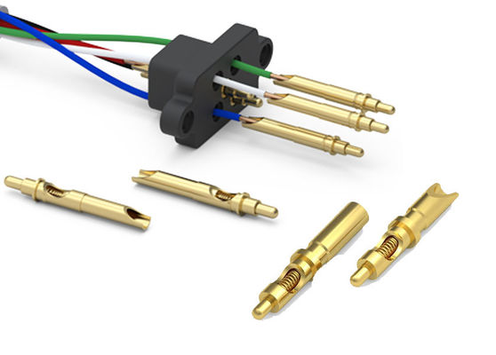 Gold Plated Spring Loaded Pogo Pin Wire Bonding Terminal Connectors