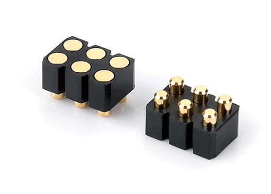 6 Pin Pogo Pin Connector With Spring Contact Easy Maintenance And Replacement