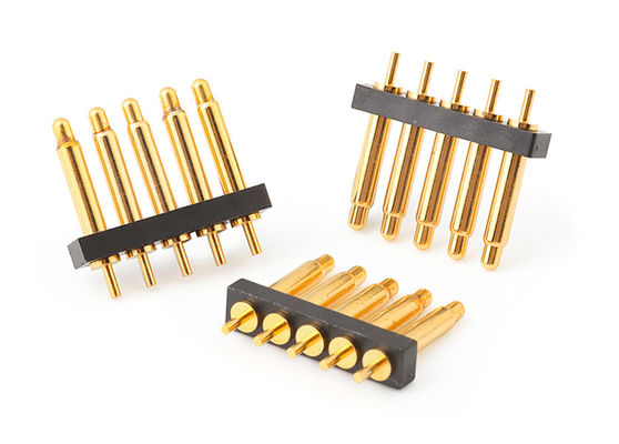 2.54mm 5pins Pogo Pin Connector Dip Type For Spring Pin Connector