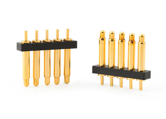 2.54mm 5pins Pogo Pin Connector Dip Type For Spring Pin Connector
