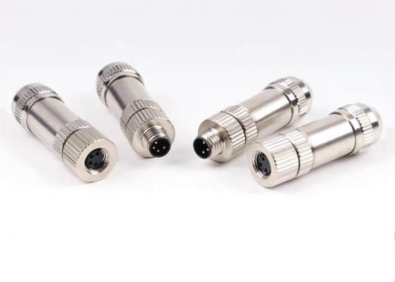 M8 IP67 Circular Connector Male Shield Plug 3 4 5 6 8 Pin Assembly Type Connector