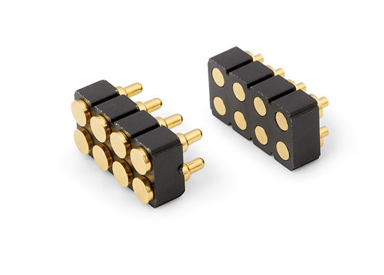 6pin Female Pogo Pin Connector And Spring Contact Connector For Smd Pcb Customizable