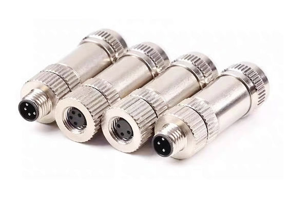 M8 IP67 Circular Connector Male Shield Plug 3 4 5 6 8 Pin Assembly Type Connector