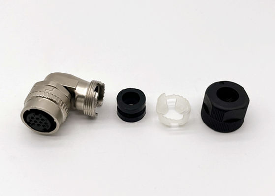 One Touch Locking CM10 Circular Connector 2 Pin 10 Pin Right Angle Crimp Wire Plug