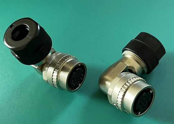 One Touch Locking CM10 Circular Connector 2 Pin 10 Pin Right Angle Crimp Wire Plug