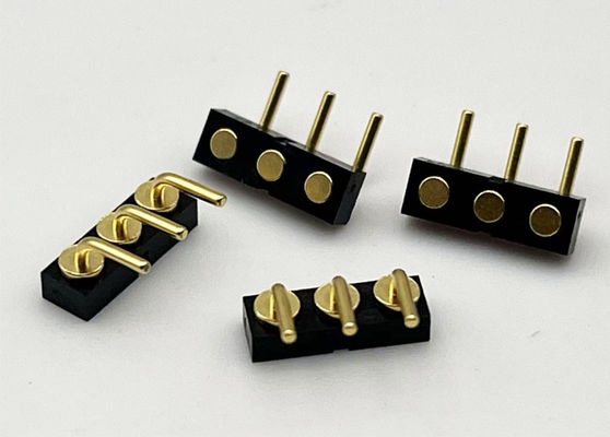 3p 2.54mm Spring Loaded Female Ball Plunger Magnetic Pogo Pin Connector