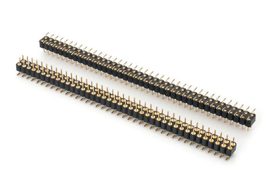 2.0mm Male Round Pin Header Dual Row PCB Connector Machined Pin Header