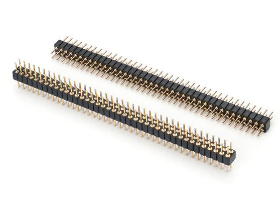 2.0mm Male Round Pin Header Dual Row PCB Connector Machined Pin Header