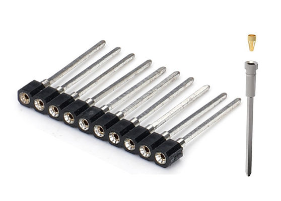2.0mm Machined Round Female Pin Header Connector Dual Row PCB H2.8mm 7.4mm