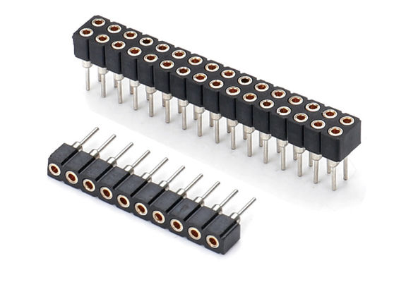 2.0mm Machined Round Female Pin Header Connector Dual Row PCB H2.8mm 7.4mm