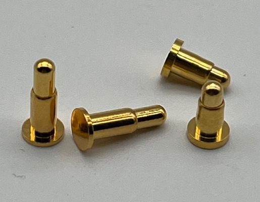 Brass Pogo Pin Connector 1A Rated Current Precision Machined Through Hole Pogo Pins