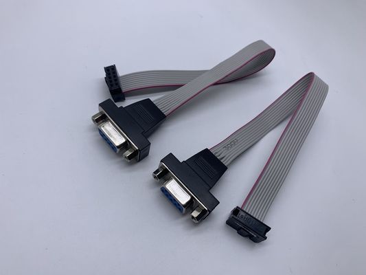 D-sub DB9 to FC-10p 2.54mm Flat Ribbon Cable Male Female to 10 26 Pin IDC Connector Wire
