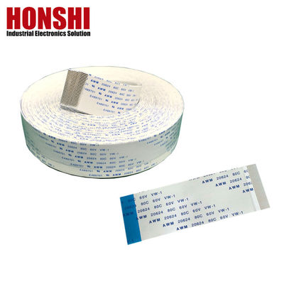 UL20624 1.25mm 8Pin FFC Ribbon Cable 80C 60V 100mm Ribbon Flexible Flat Cable