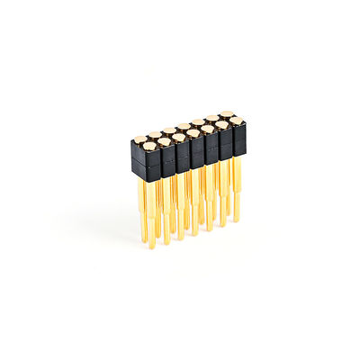 2.54mm 16P Pogo Pin Connector SMT Type Gold Plated Brass Spring Loaded Pogo Pins