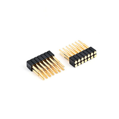 2.54mm 16P Pogo Pin Connector SMT Type Gold Plated Brass Spring Loaded Pogo Pins